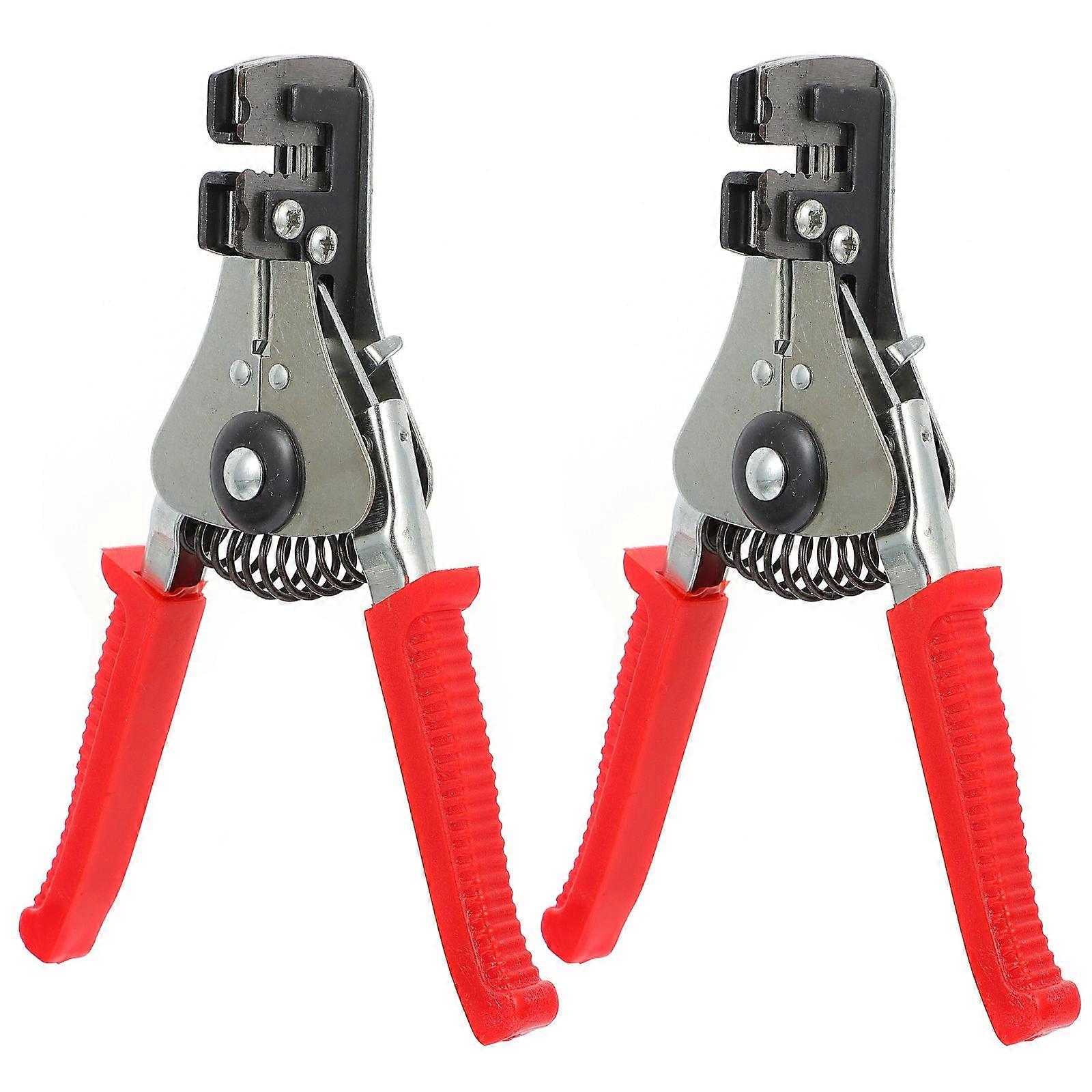 Wire Stripping Tool 2Pcs Manual Wire Stripper Ergonomically Designed Handle For Electricians And Handyman Steel Multi-Function