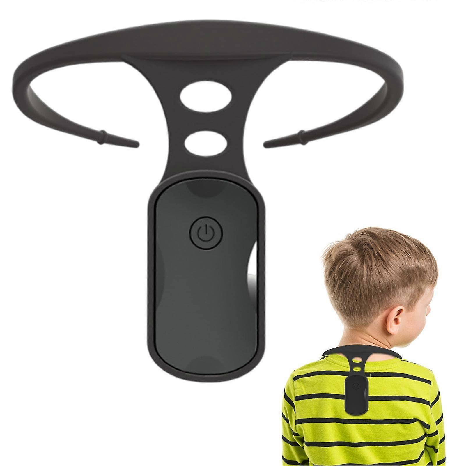 Posture Corrector for Straight Back, Intelligent Trainer with Vibration, Black