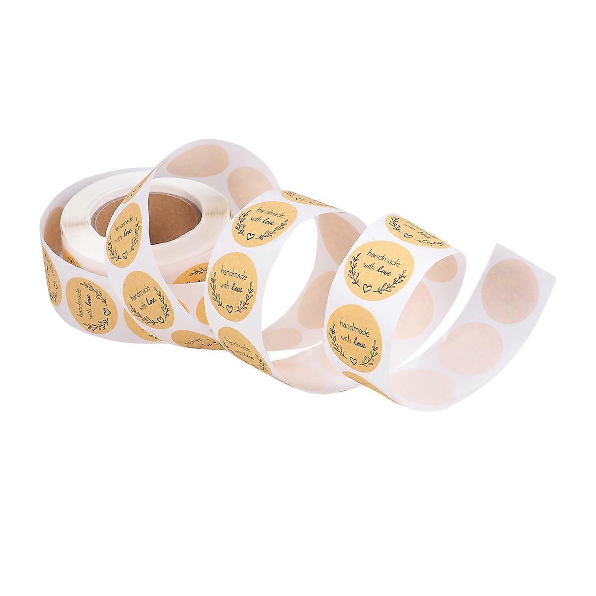 Self-Adhesive Round Label Stickers Designed For Baking Packaging Supplies 500 Sheets/Roll Ideal For Handmade Enthusiasts