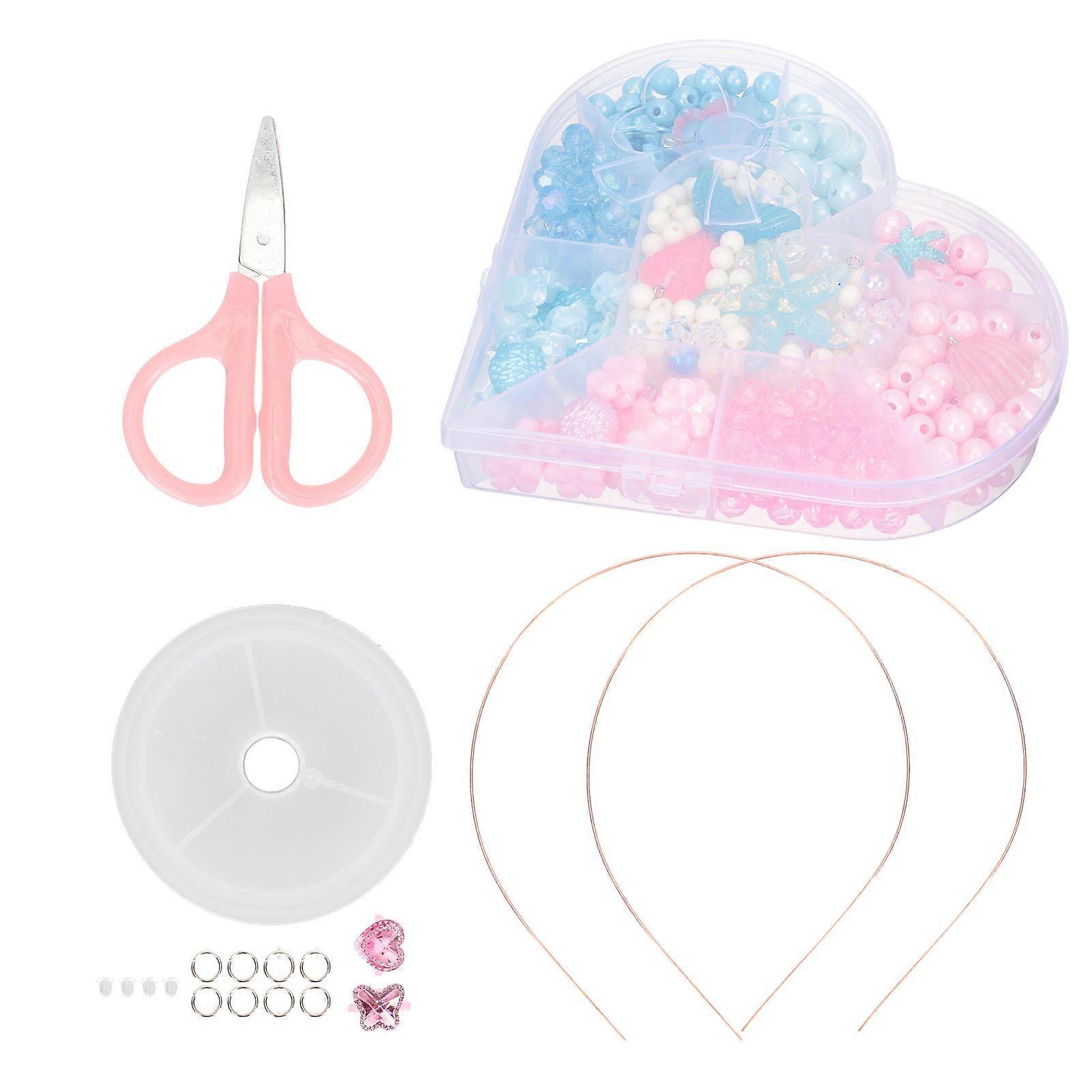 Kids DIY Bracelet Making Kit For Creative Activities Various Shape Colorful Beads 1 Set