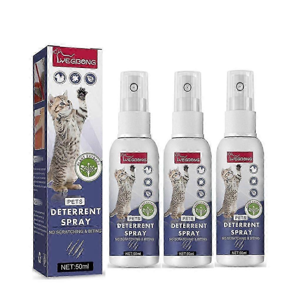 3 قطع Cat رذاذ الرادع ، التدريب المر المعونة القط وحامي الأثاث المقاوم للخدش لإبعاد - داخلي وخارجي