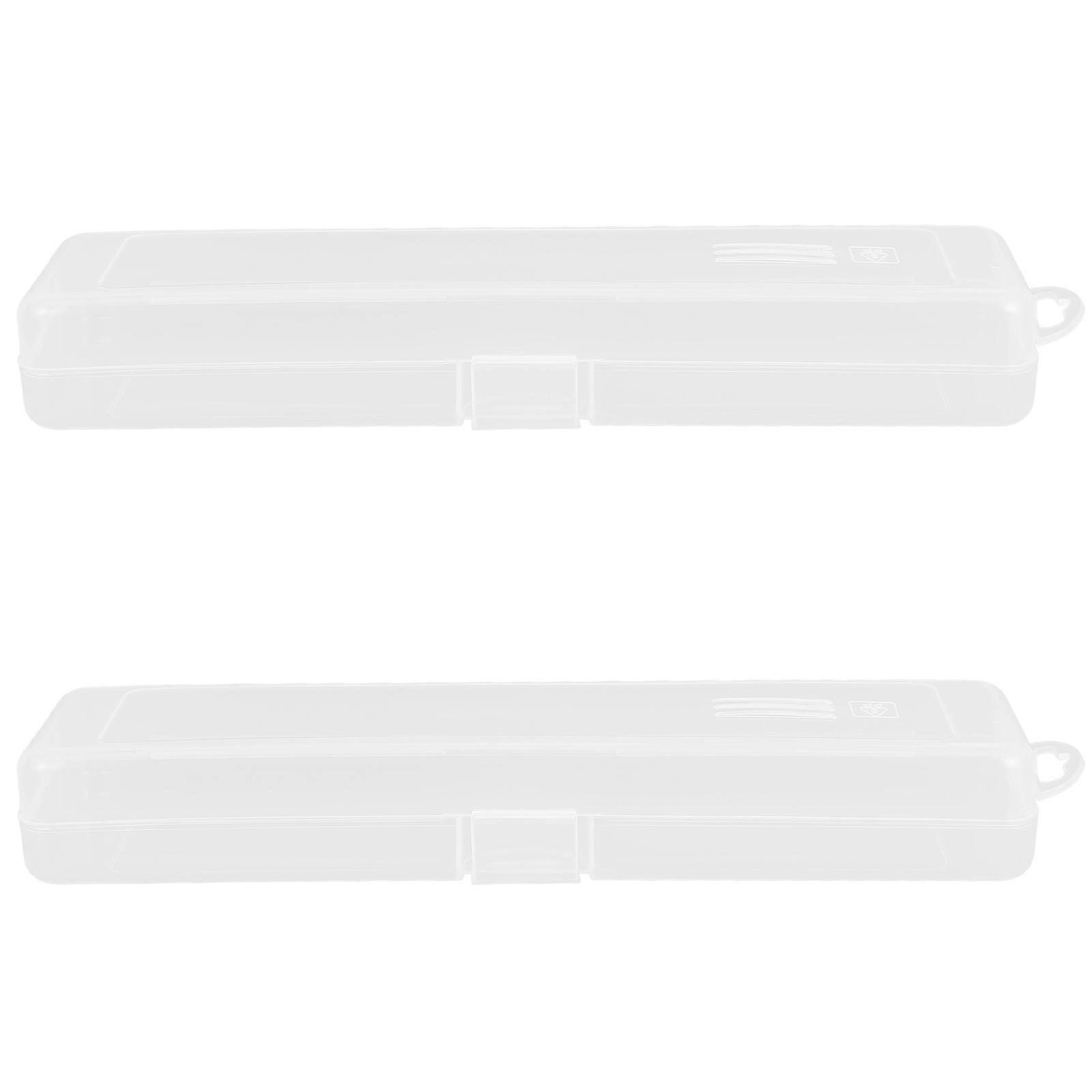 Portable Toothbrush Storage Box with PP Material for Travel and Business Trips 2Pcs White