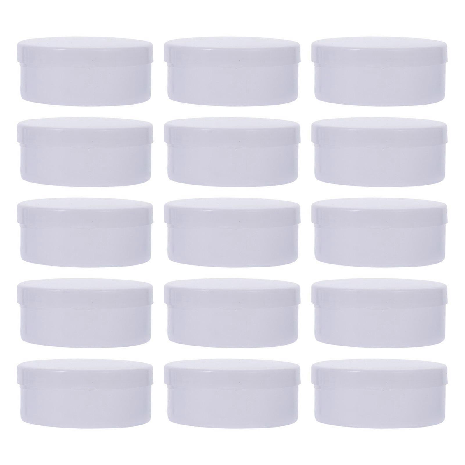 White PE Cosmetic Containers Safe and Durable for Travel and Storage Use 30 Pcs