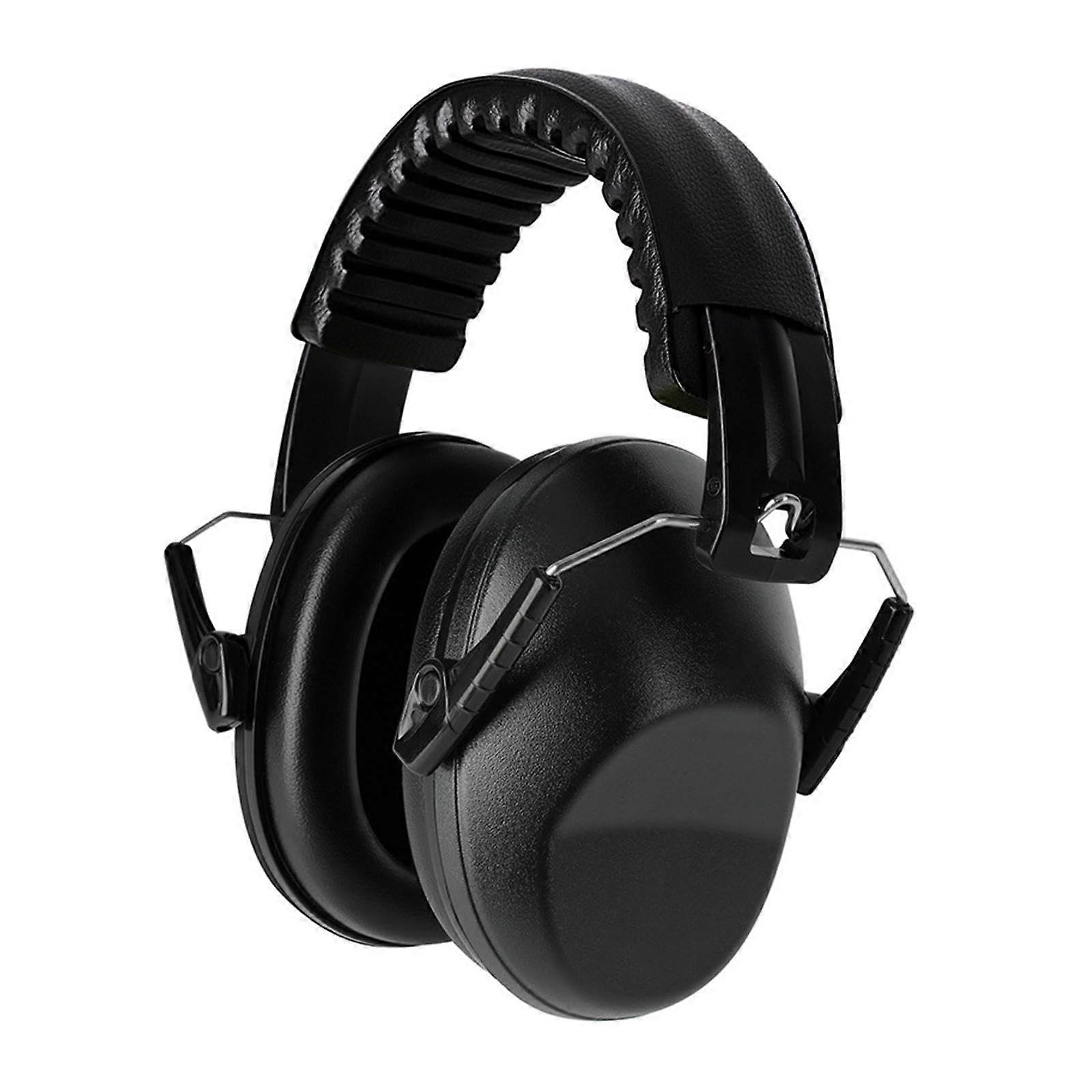 Ear protectors with noise cancellation, soundproof headphones, lightweight drumming headphones for peaceful sleep, airplane hunting, black