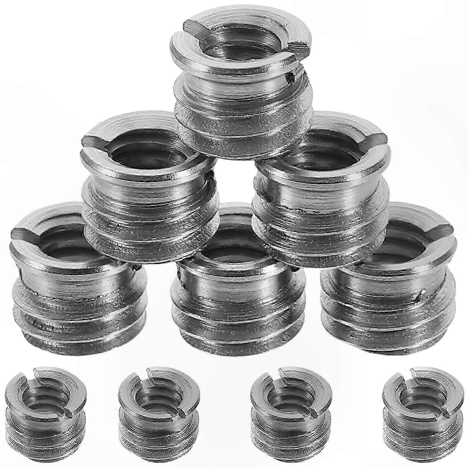10 Pack Microphone Stand Adapter - 1/4" to 3/8" Thread Size Tripod Screw Accessory