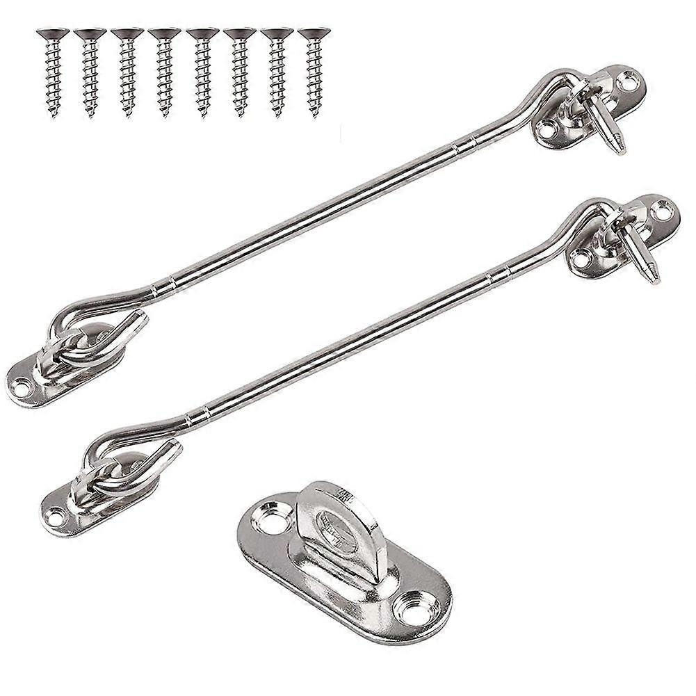 2 Pcs Cabin Hook (8 Inch) with Screws - for Shutter Shed Window