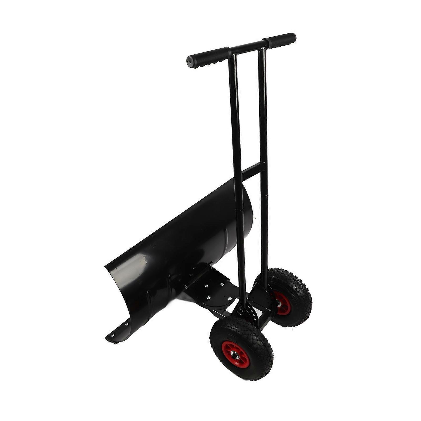 プッシュホイールスノーショベルダブルロッドデザイン幅広と厚みの多機能除雪車ショベル