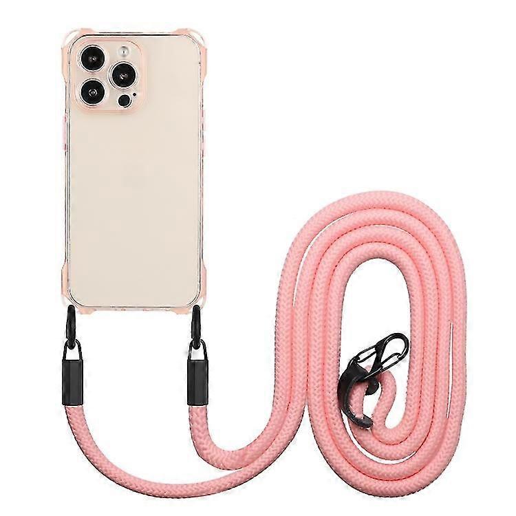 For iPhone 12 Pro Four-corner Shockproof TPU Phone Case with Lanyard