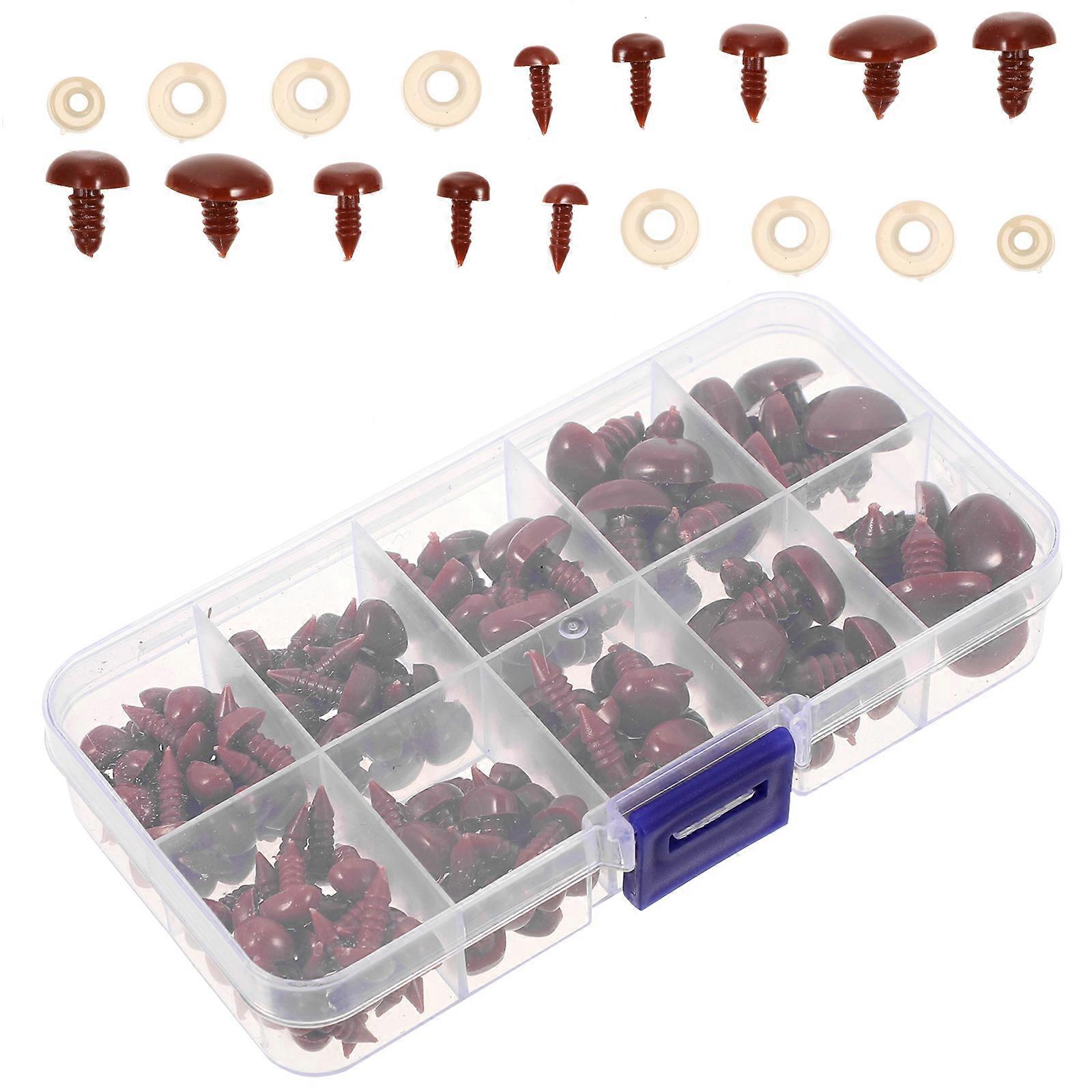 Brown Plush Toy Safety Eyes and for DIY Crafts 1Set with Washers