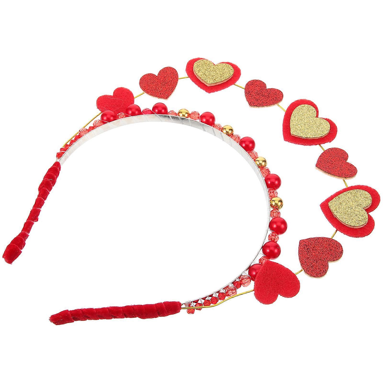 It looks like you're referring to a **Valentine's Day themed hair accessory**—specifically a **glitter heart shaped hoop headband**. These types of