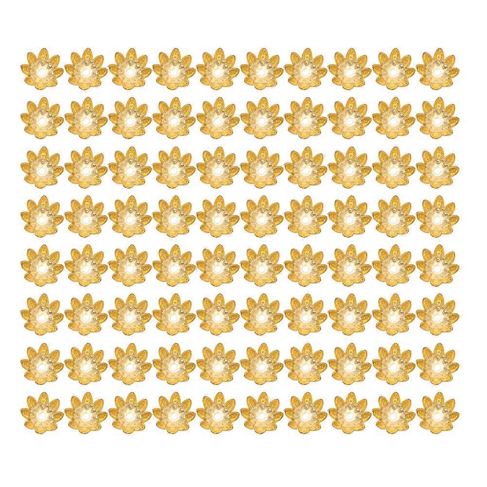 Hollow Spacer End Caps 500Pcs For Jewelry Making Designed For Women In Elegant Golden Tone