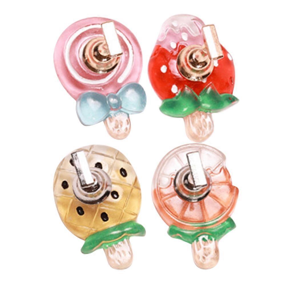Nail Art Practice 4Pcs Nail Stand Holder Assorted Color Cute Design For Individuals At Home Daily Use