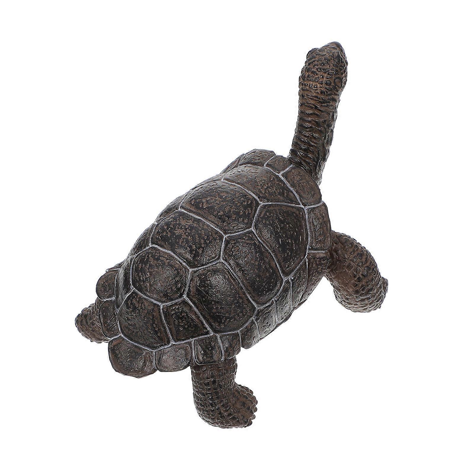 Realistic Animal Figures Plastic Tortoise Model Home Decor Black Compact For 1Pcs