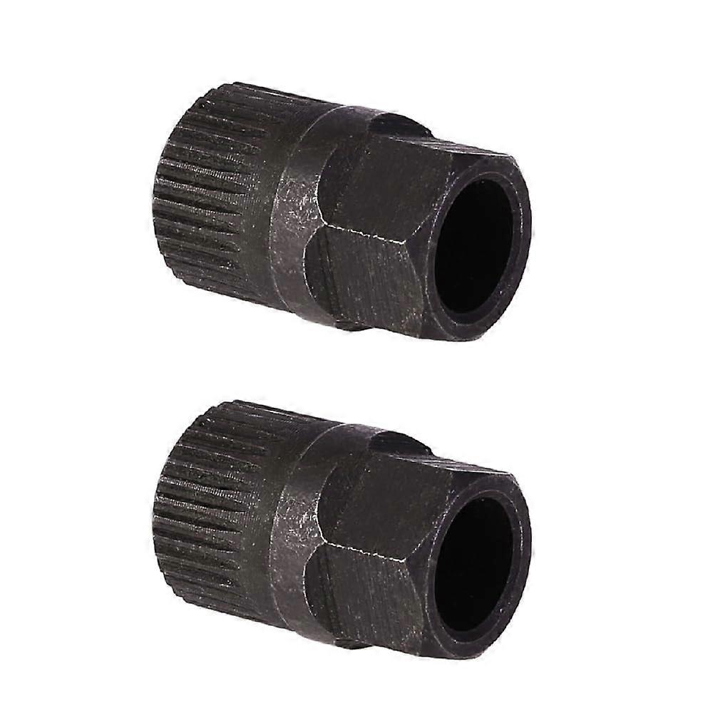 Alternator Pulley Removal Tool 2 Pack, Black 33 Teeth Freewheel Socket for Ford and GM Alternators