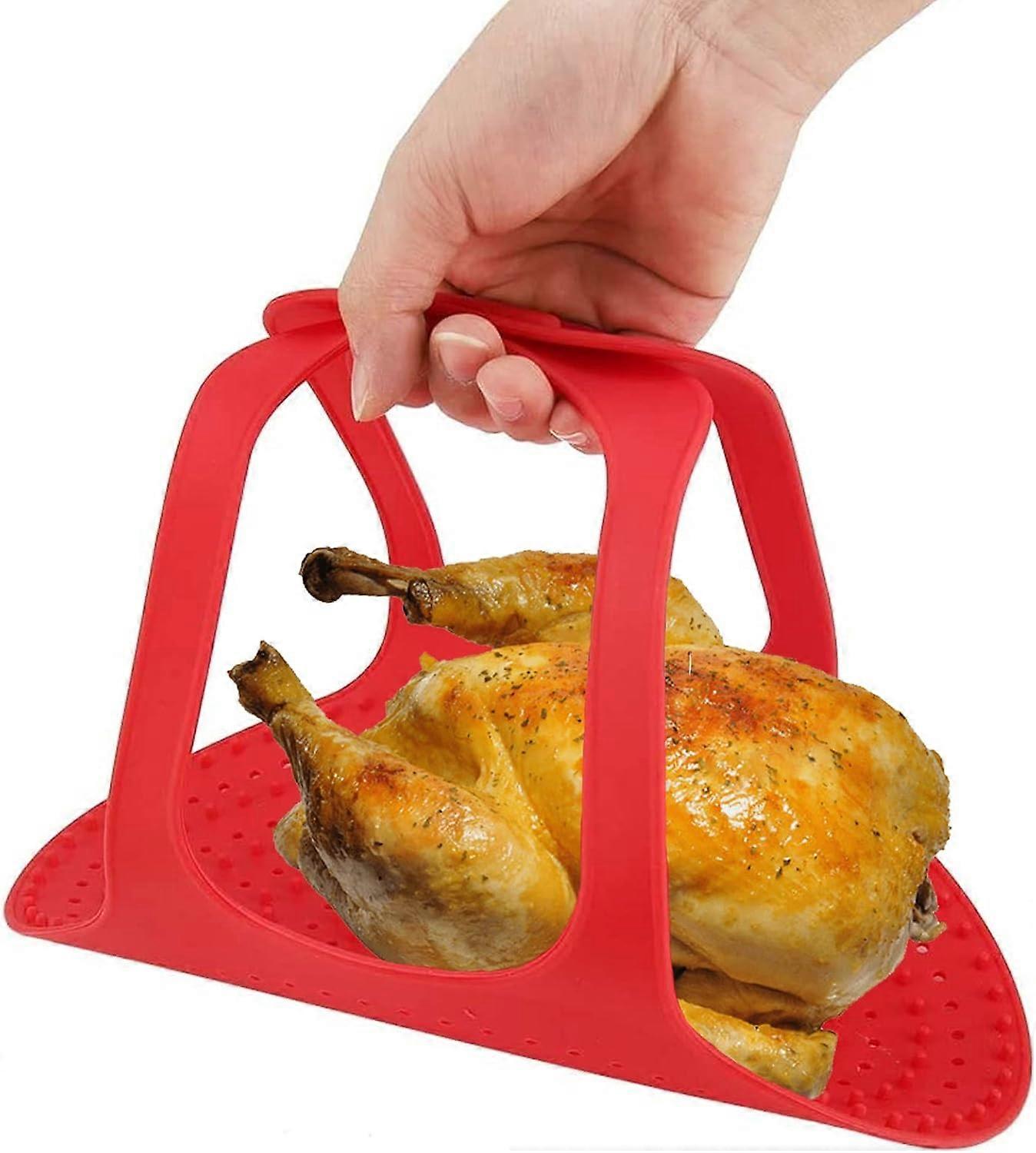 Silicone Turkey Lifter, Reusable Heat Resistant Non Stick Poultry Lift