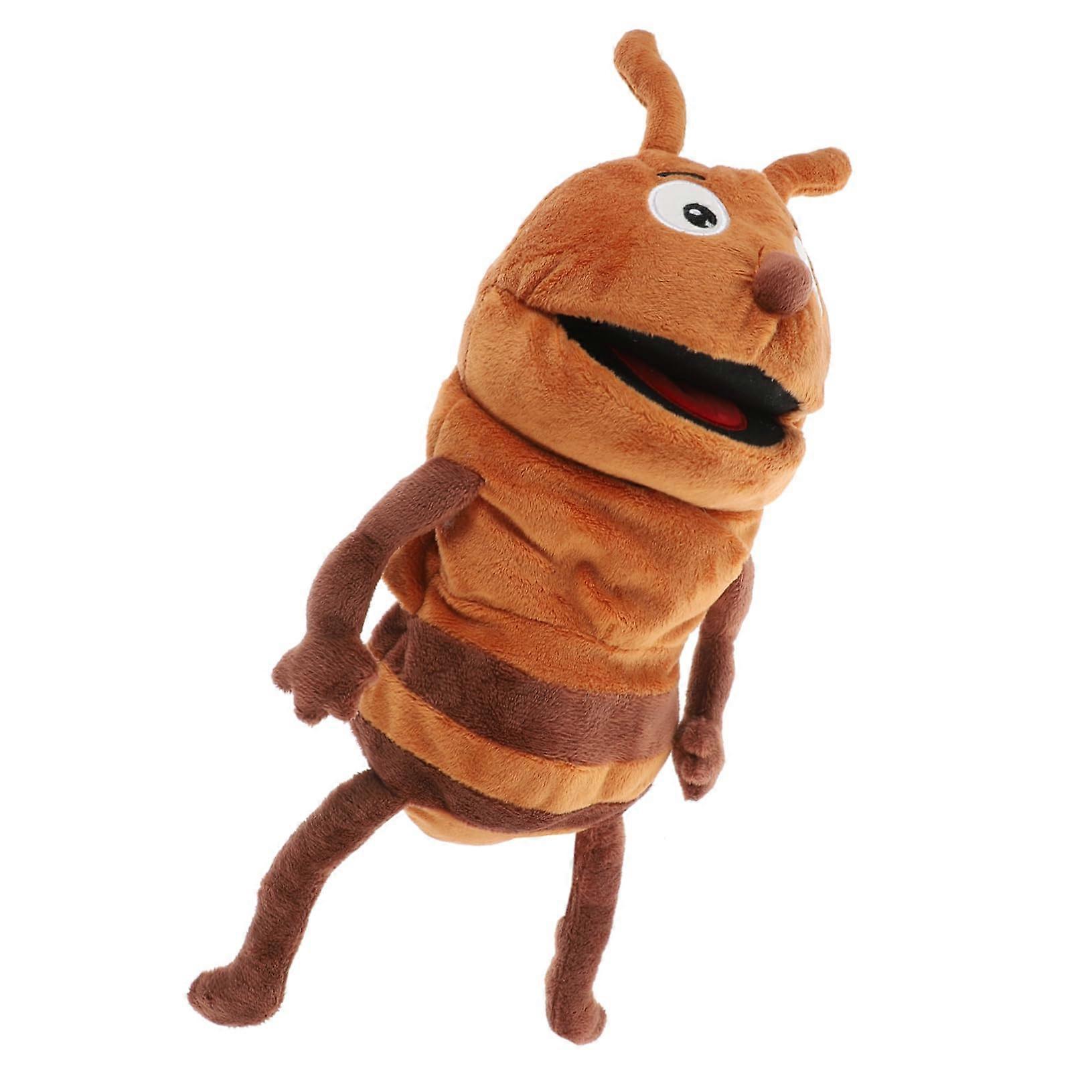 Plush Ant Hand Puppet Interactive Storytelling Toy for Soft Role Play in Kindergarten and Home Activities