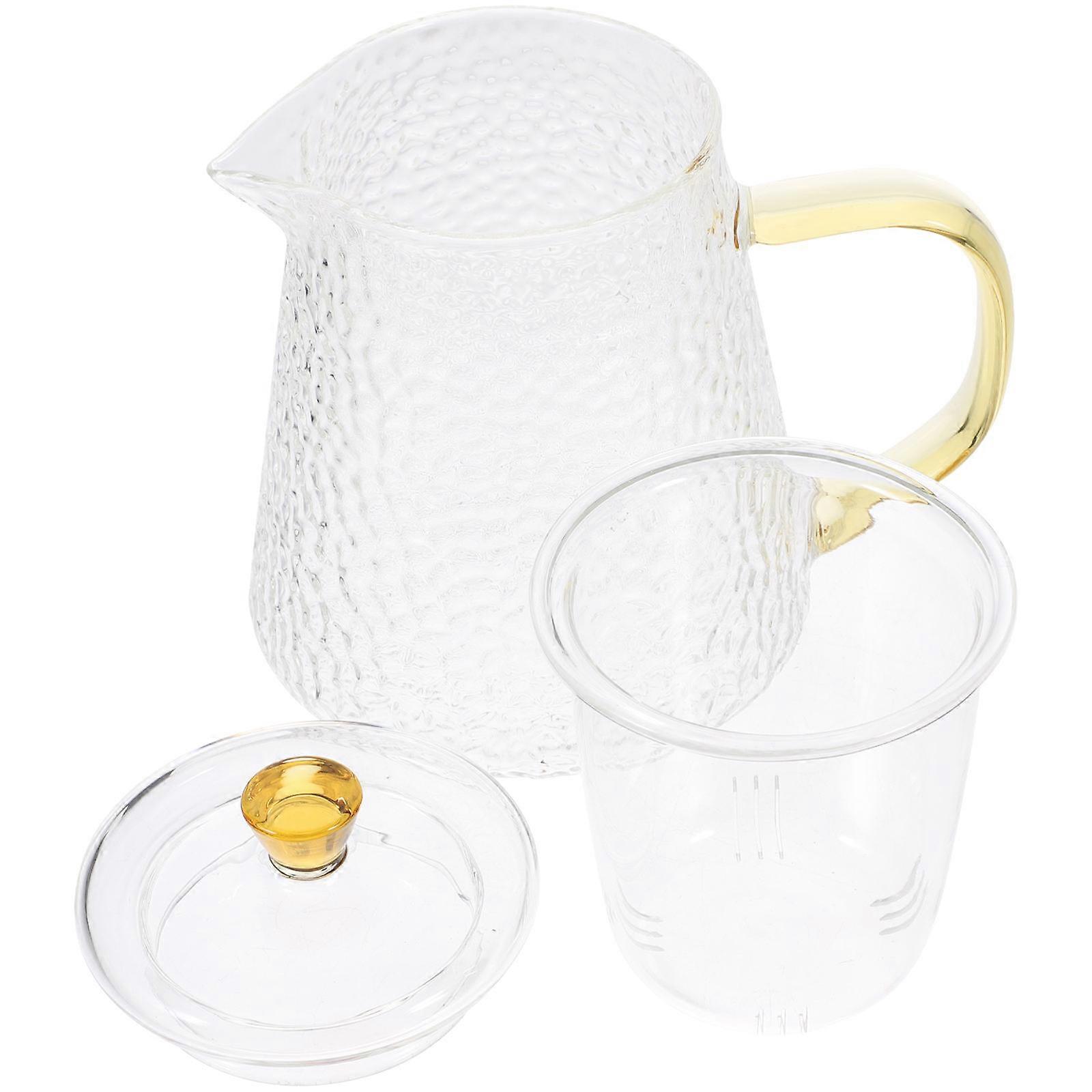 Transparent Glass Teapot with Builtin Handle for Home Use Perfect for Loose Leaf Tea 360 Degree View