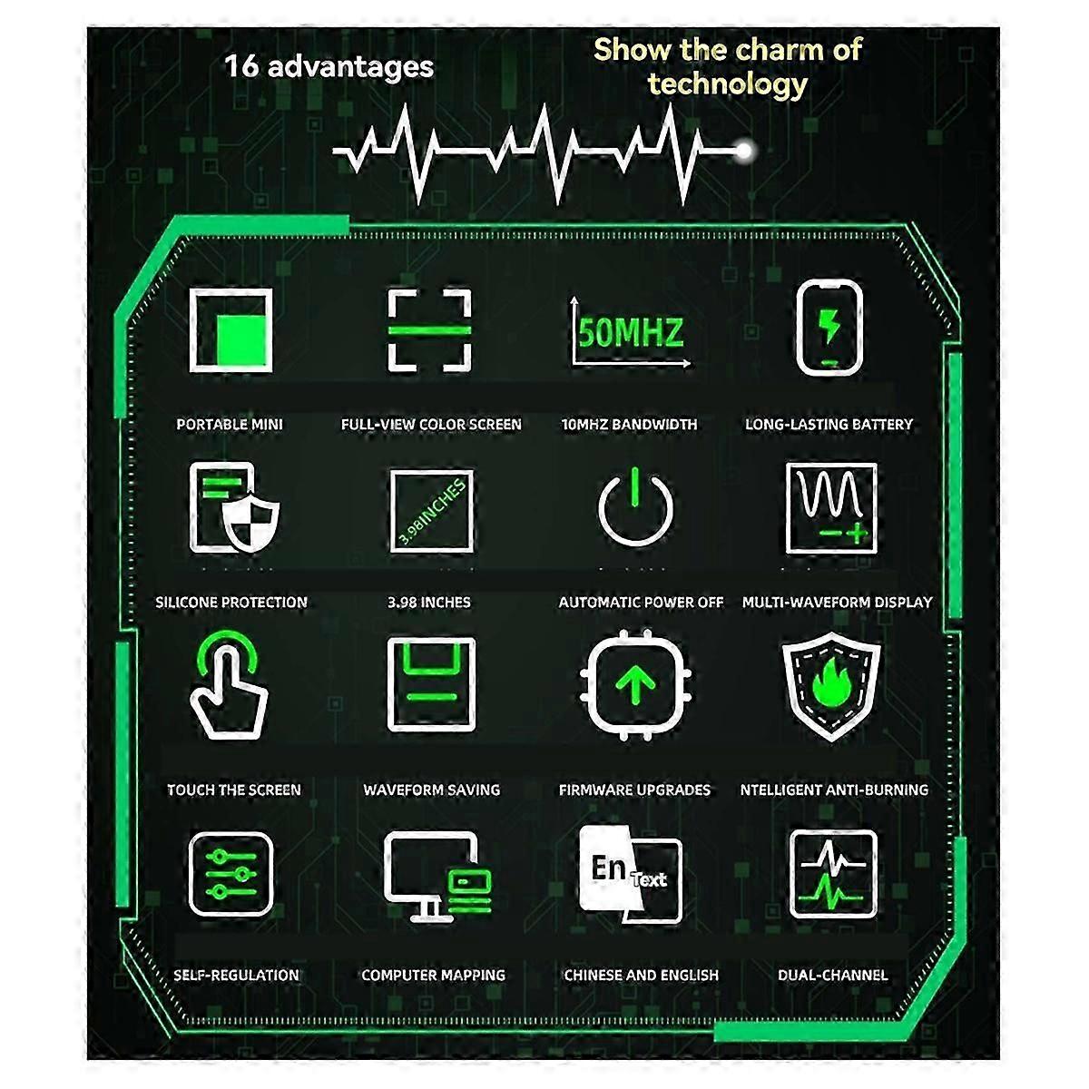 Touch Screen Digital Oscilloscope & Signal Generator