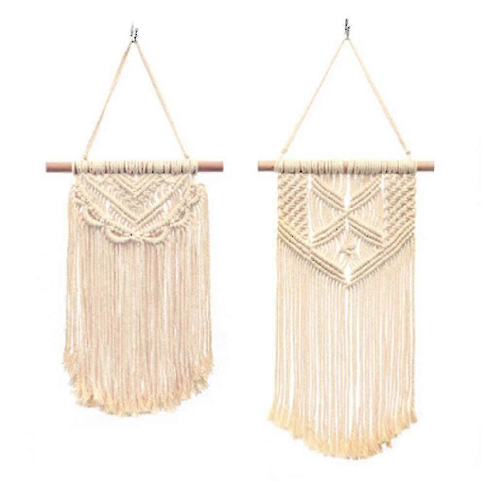 2 Pcs Small Wall Hanging Woven Tapestry, Boho Chic Home Decor