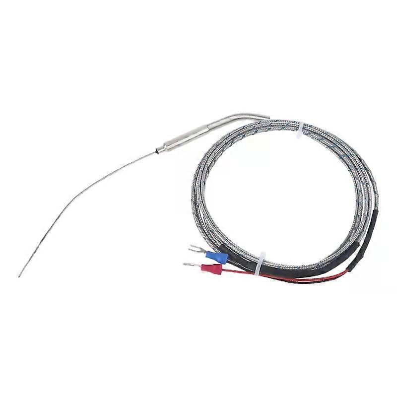 K-Type Thermocouple Temperature Shielded Wire Length 1M/328FT Metal Probe Length 100 mm Measuring Temp -40-800