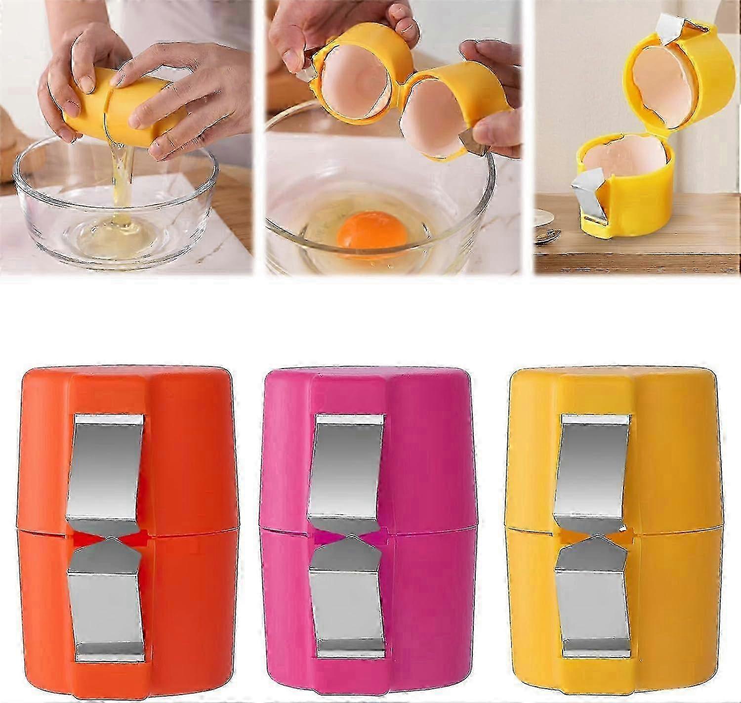3-Piece Portable Egg Shell Opener Tool for Cooking, Baking & Outdoor Camping Use