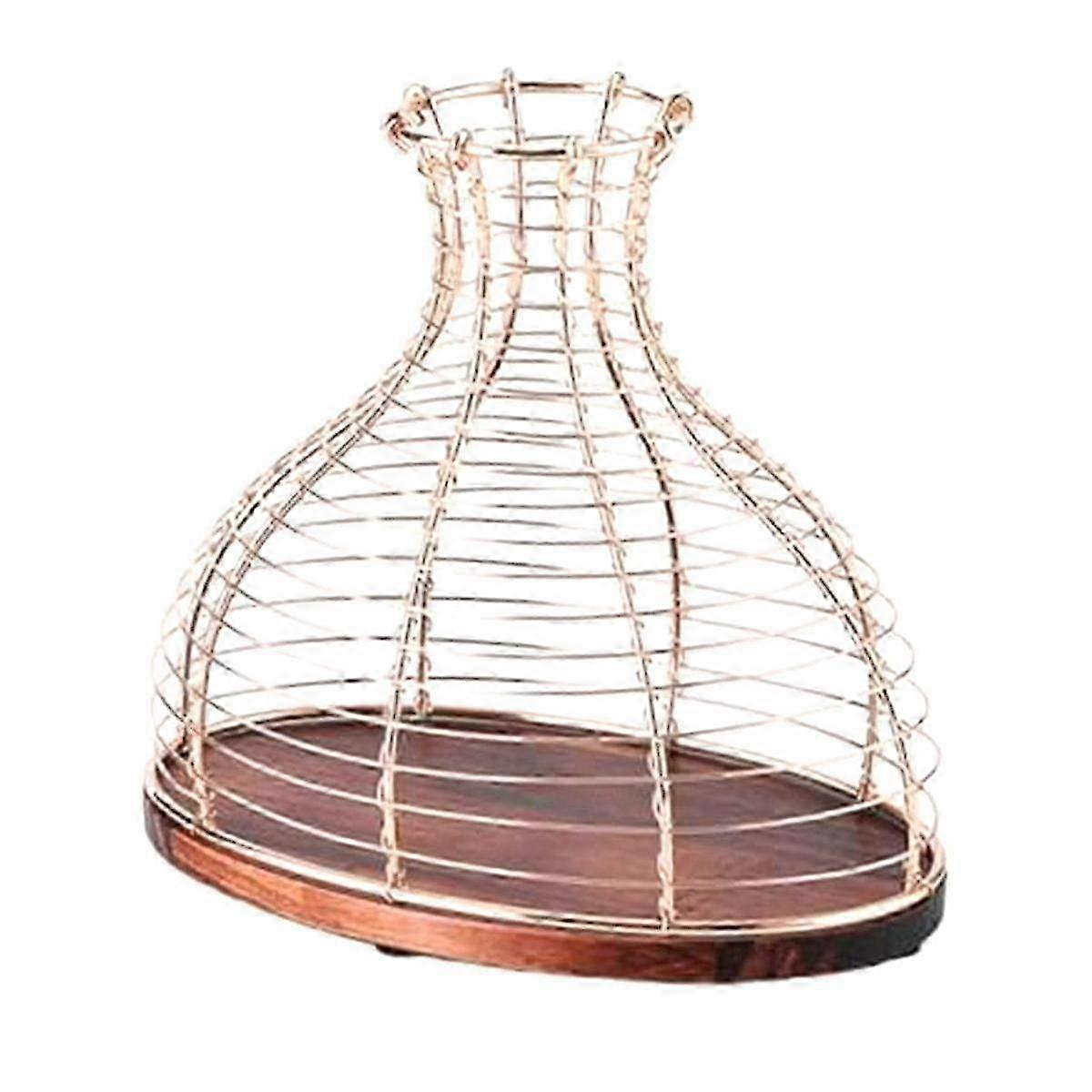 Metal Wine Cork Holder Wine Stopper Display Vase Farmhouse Ornament Multipurpose Cage Practical Container for Gift-A