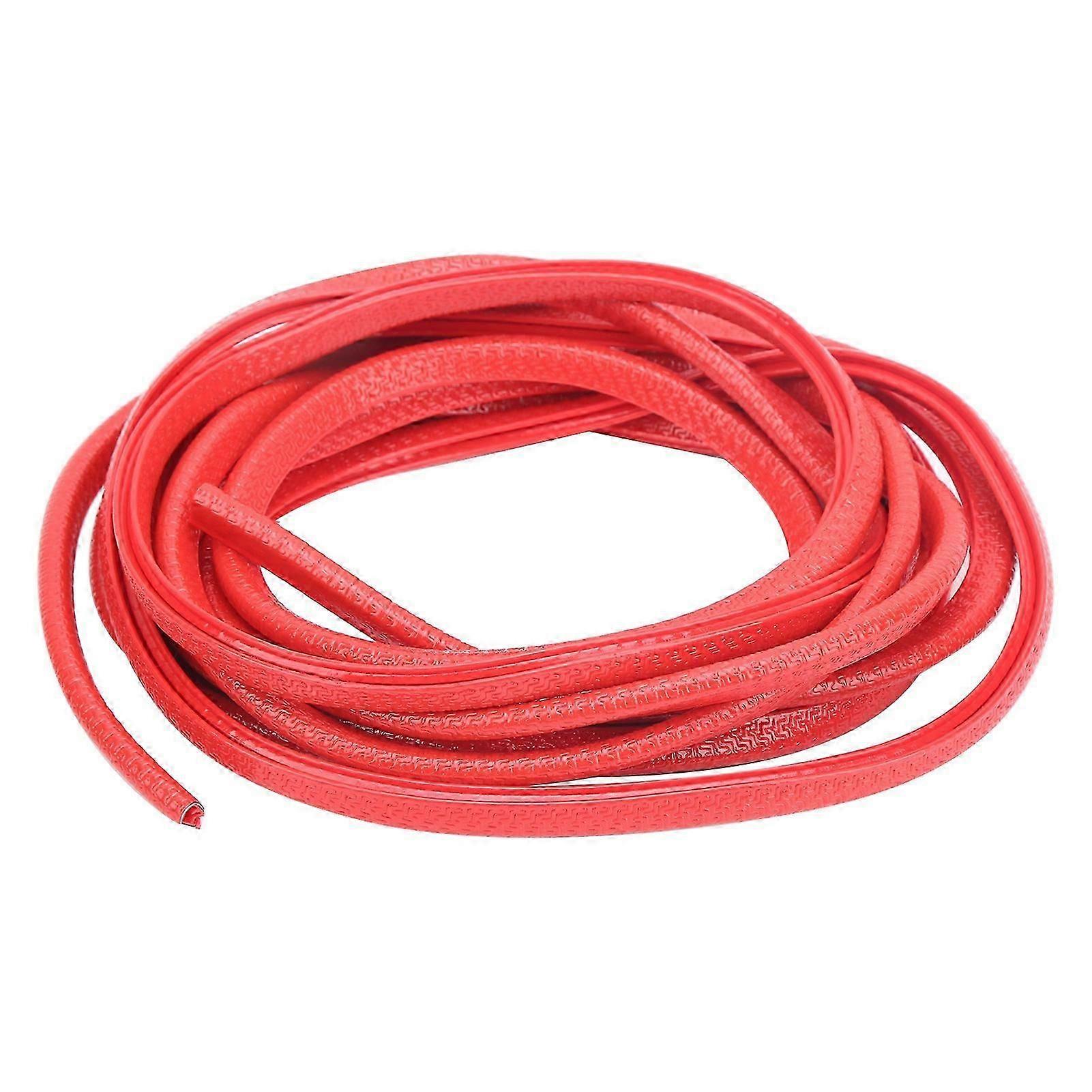 Universal Anti Collision Strip Auto Door Body Protector Edge Scratch Guard Free Paste 5mRed