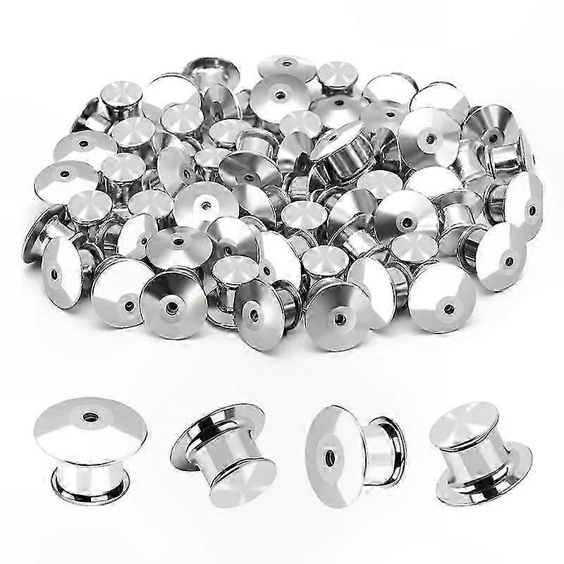 60 Pack Secure Metal Clasps for Brooches & Pins - Durable Locking Pin Backs