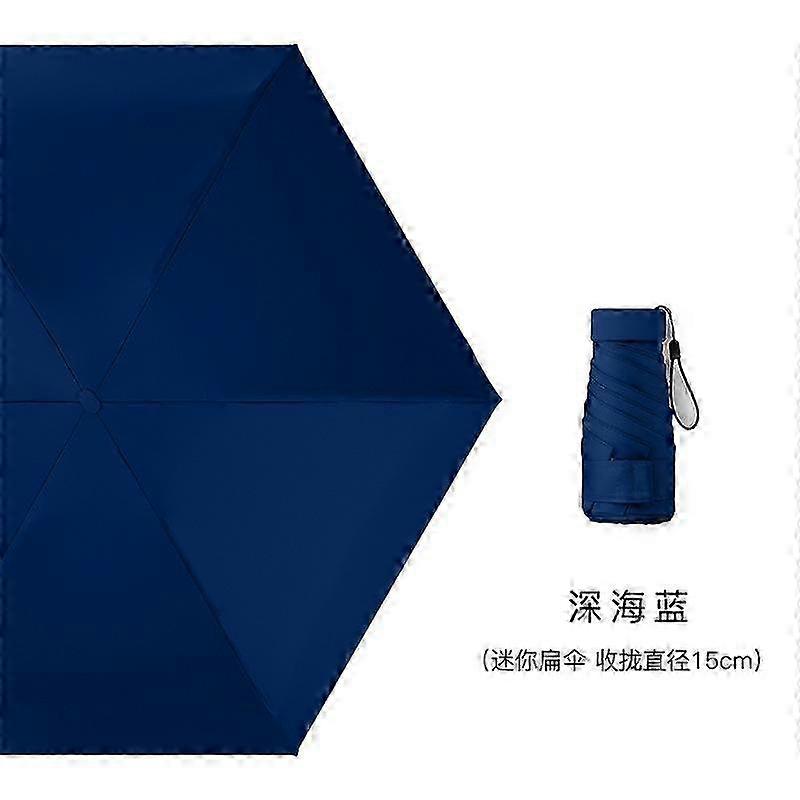 Sunshade sunscreen portable umbrella Dark blue