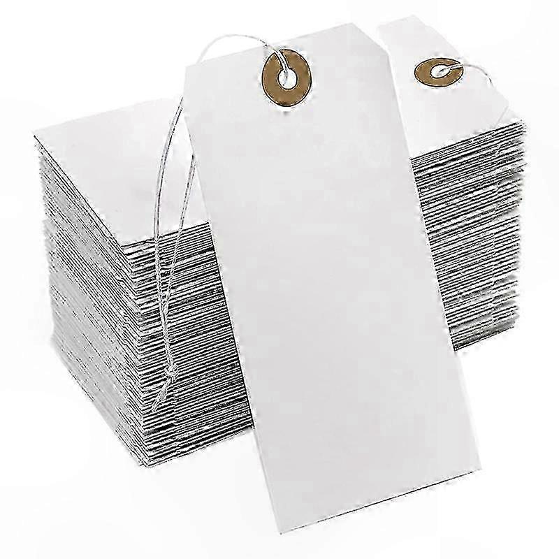 200-Pack Sturdy Hole Tags with Elastic String for Organization and Labeling