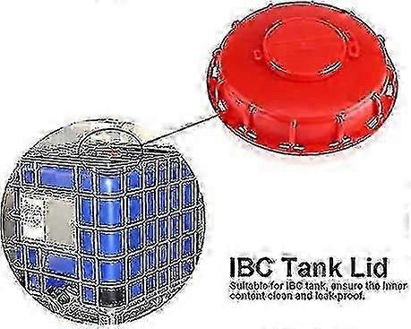 Ibc Tank Lid, Ibc Tote Lid Cap For Liquid Water Tank, Plastic Red 163mm