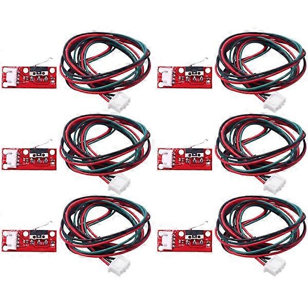 6 pcs Limit Switch Mechanical Stop Module Push for 3D printer Prusa Mendel Reprap CNC for 2560 1280 Ramps 1.4 Lkb01