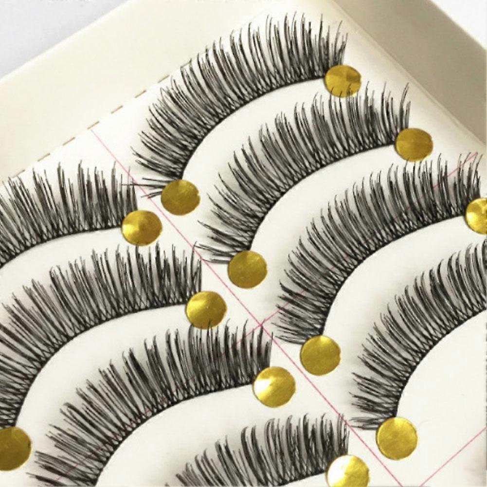 False Eyelashes for Natural Lashes, Easy to Apply & Remove, 10 Pairs, Reusable for Long-lasting Volume
