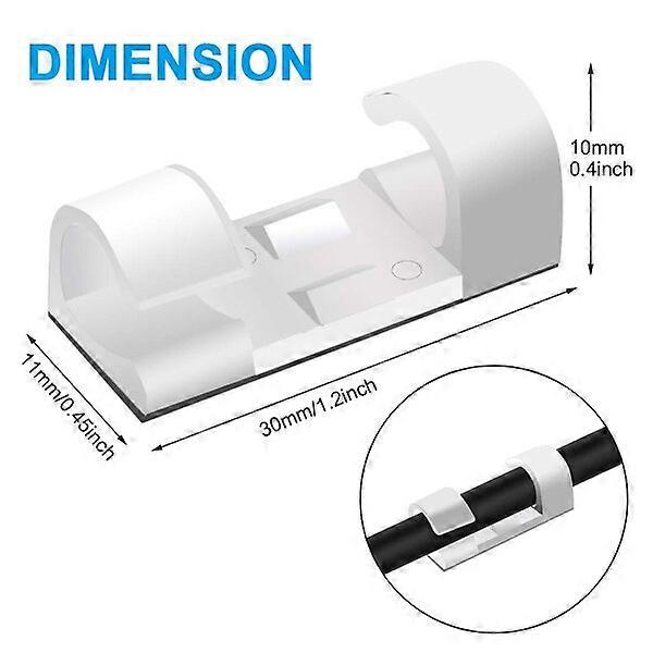 Adhesive cable clips with strong adhesive pads for cable management in multiple scenarios
