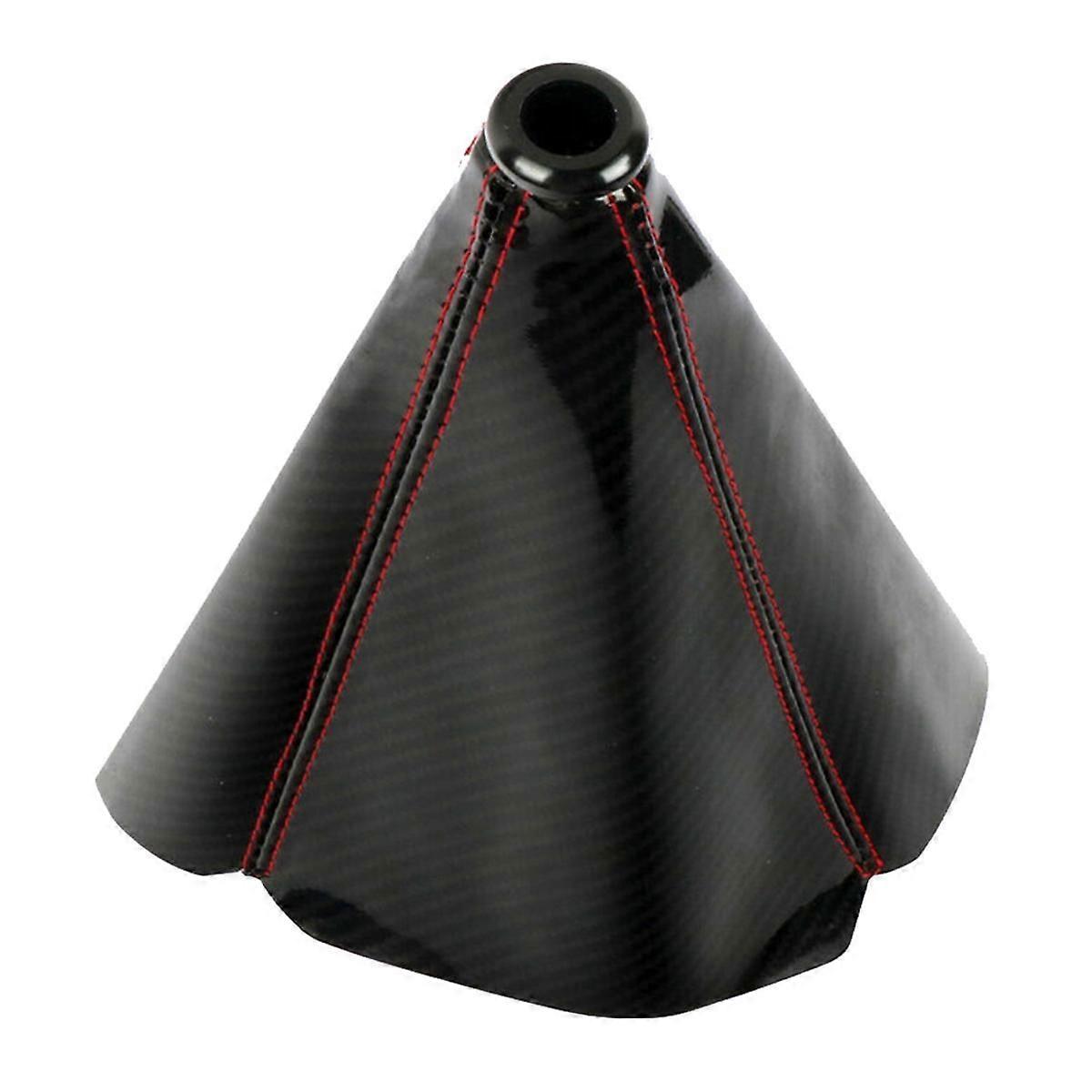 JDM Black Carbon Fiber Shift Boot for Gear Cover Shifter Shift Knob MT AT