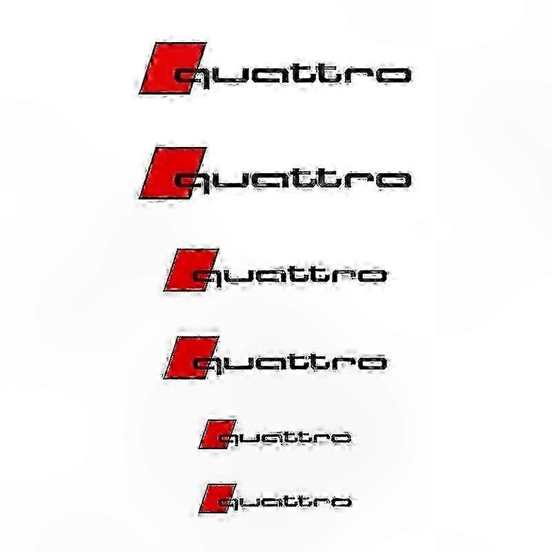 6PCS Decorative Decals for Car Brake Caliper Cover Fit A3 A4 A5 A6 Q3 Q5 Q7 RS3 RS4 RS5 RS6 RS7 Sport Trim