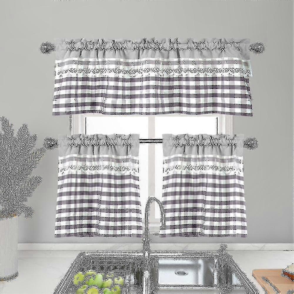 Luxury Kitchen Window Valance with Decorative Drapes for Café Style Curtains