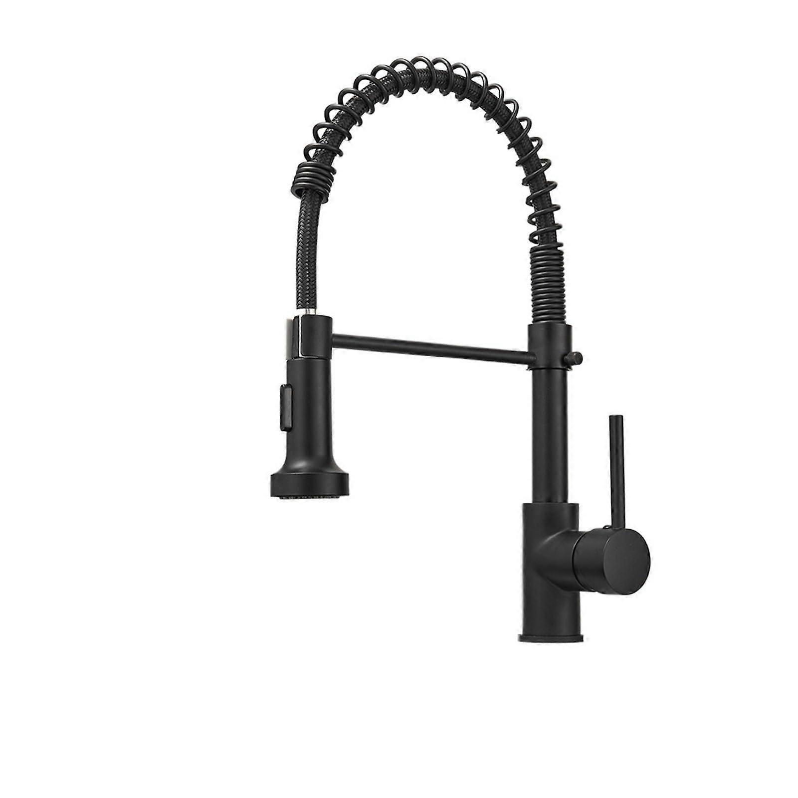 Brushed Copper Kitchen Faucet With Single Lever Pull-Down Spray Head, Hot and Cold Mixing, Model 9009, Easy Install