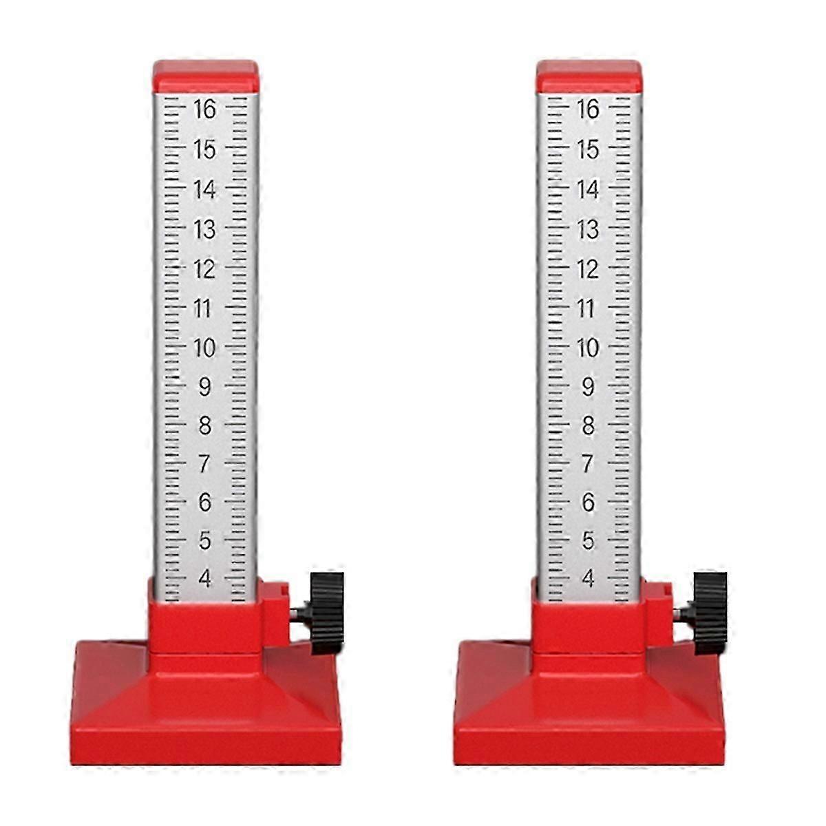 2PCS Equal Height Ruler Positioning Horizontal Elevation Ruler, A