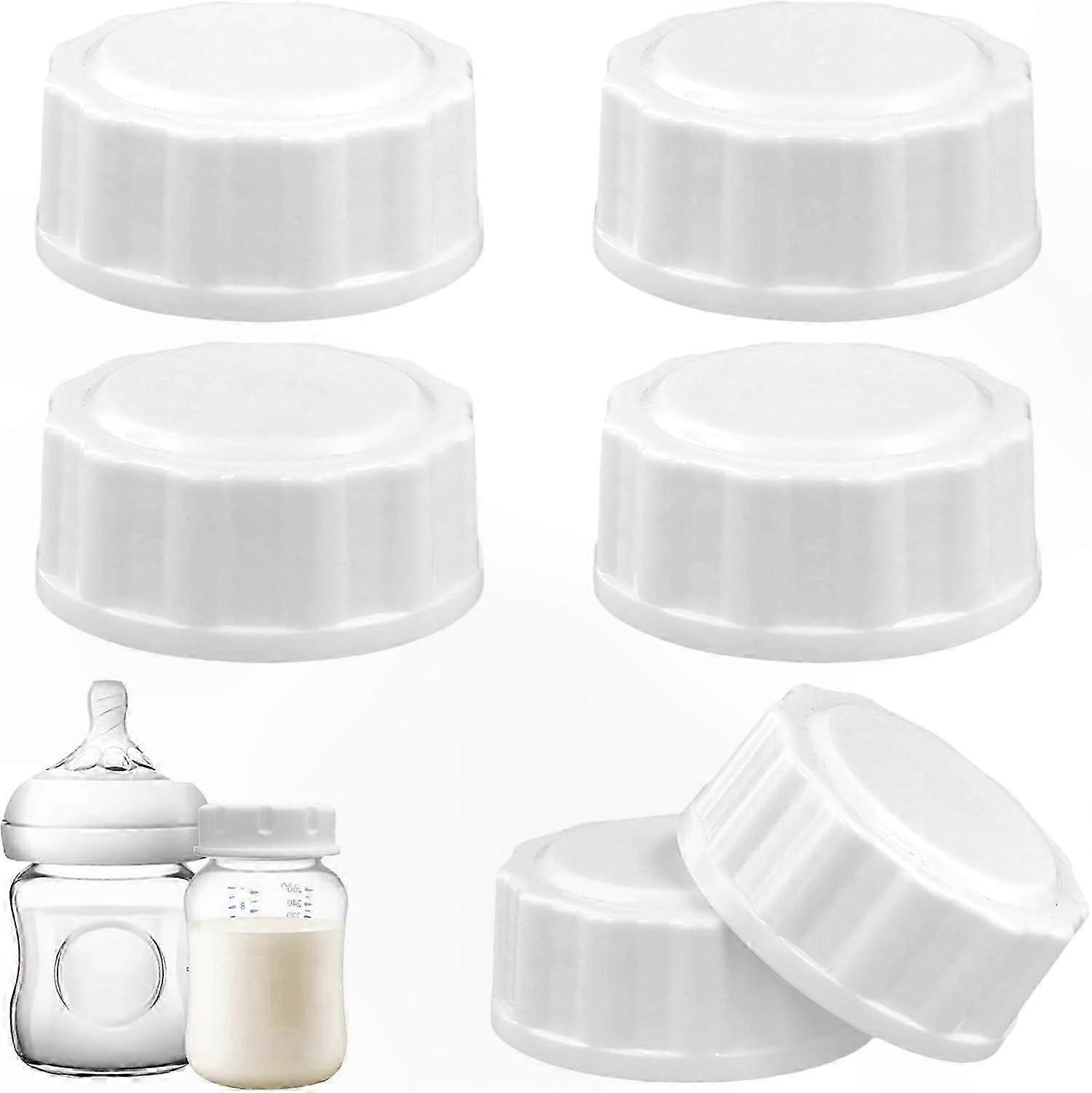 6-Pack Travel Bottle Caps Compatible with Avent Baby Bottles, Portable Bottle Lids for On-the-Go Use