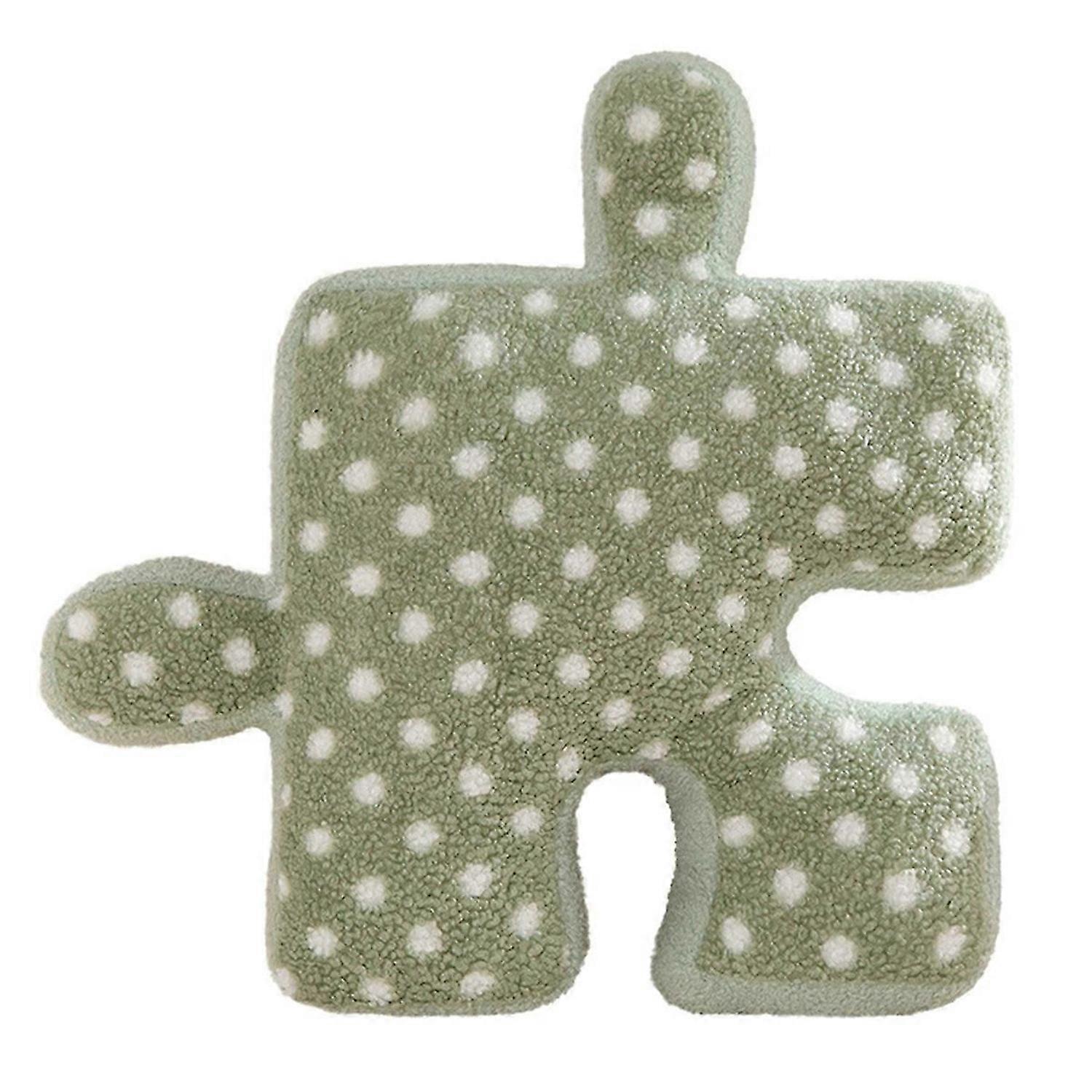 Puzzle Cushions, Polka Dot Pillows, Sofa Bed Decorations Green