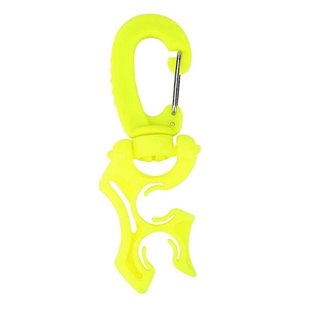 1Pc Outdoor Scuba Diving Double BCD Low Pressure Hose Clip Holder with Snap Hook Buckle(Green)