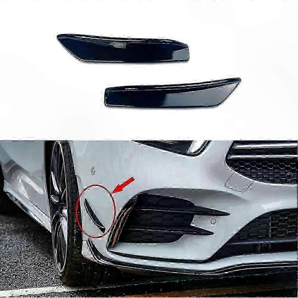 Front Bumper Fog Lamp Side Canards Fins Lip Splitters Air Trim for A-Class W177 AMG Models