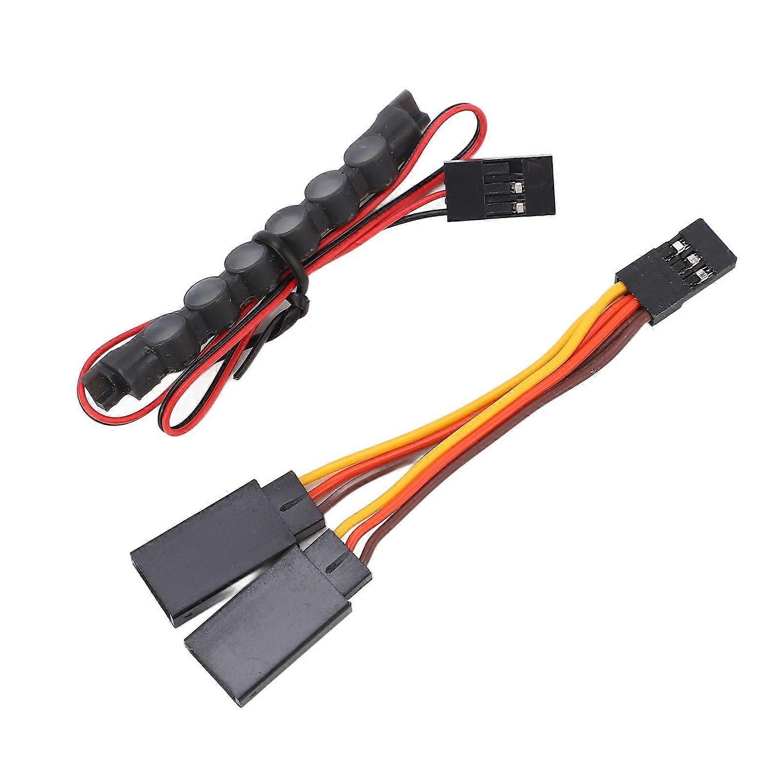 RC Roof Light 6 LED Car Front Lamp Bar Headlight for Traxxas 1/18 TRX4M Remote Control Car Warm Light
