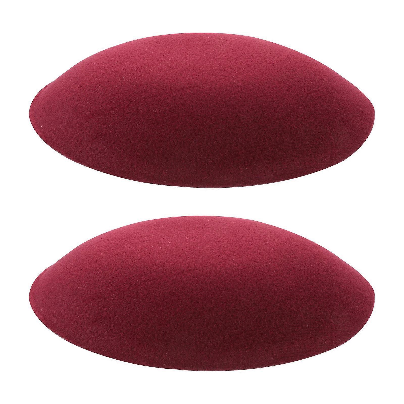 Comfortable To Wear Dark Red Hat DIY Bases For Girls Suitable For Crafting Occasions With Ergonomic Design 2Pcs