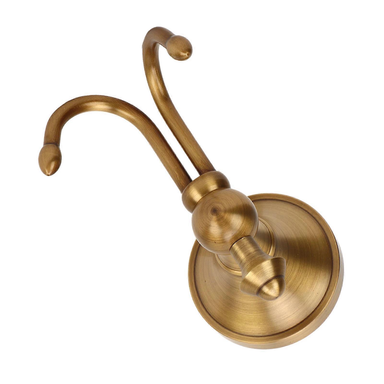 Wall Mounted Copper Towel Hooks Double Prongs Rustproof Modern Type 2