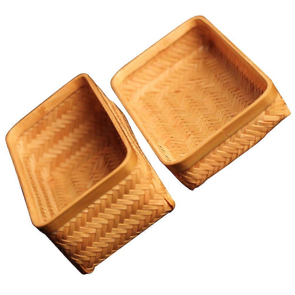 Bamboo Woven Tea Box for Tea Storage with Breathable Material
