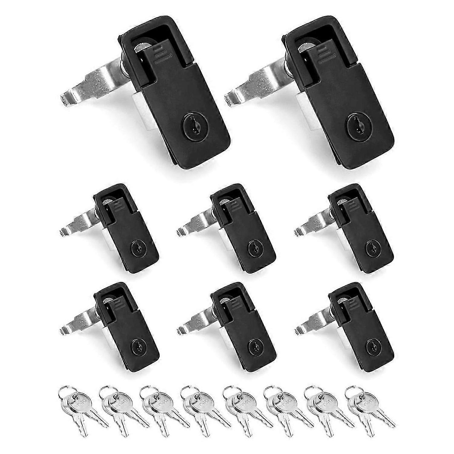 8Pcs Compression Latch Flush Sealed Lever Latch Trigger, with 8 Keys