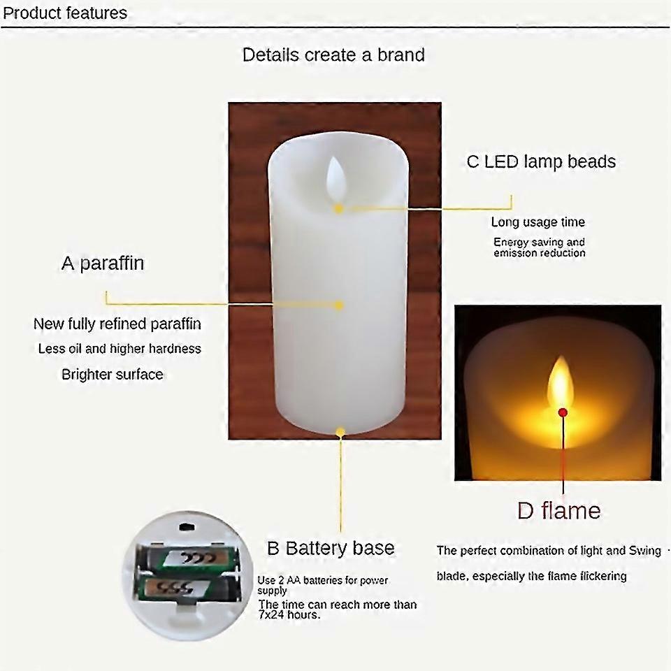 For Simulation Swing 10 Buttons Remote Control Timer Candle Lightsb