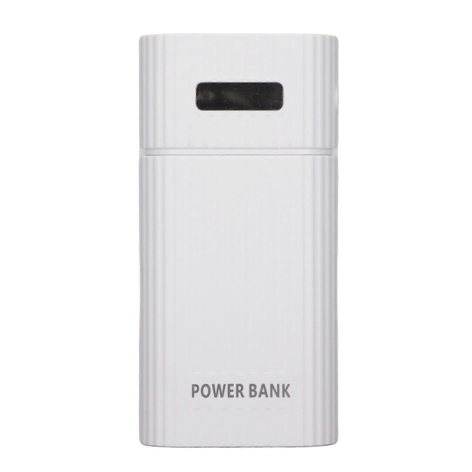 H02 2x 21700 Battery Box 3 Port Input DIY USB Power Bank Kit Battery Charger for CellphoneWhite